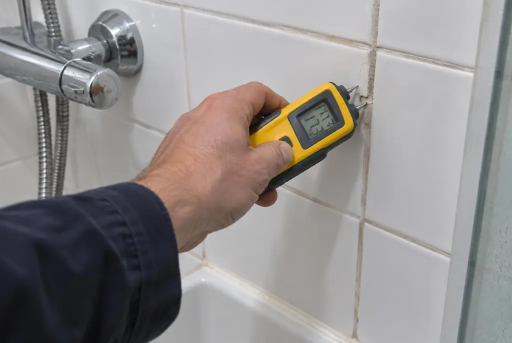 Lekdetectie Sassenheim – vochtmeter op badkamertegels bij de douche